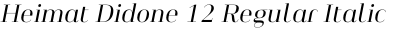 Heimat Didone 12 Regular Italic